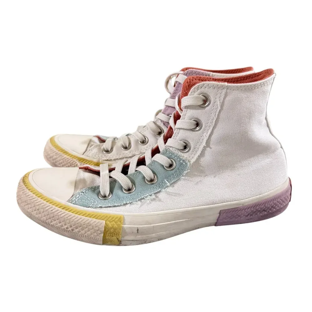 Converse Chuck Taylor All Star Hi Top Sneaker Women 7 White Upper Canvas 572442F